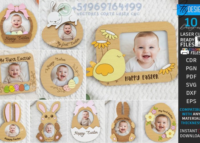 Mi primer paquete de marcos de fotos de Pascua CNC