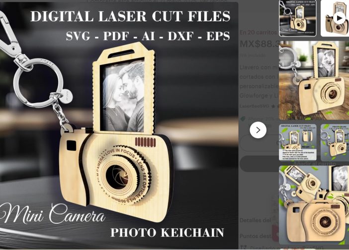 Mini Camara llavero photo keichain