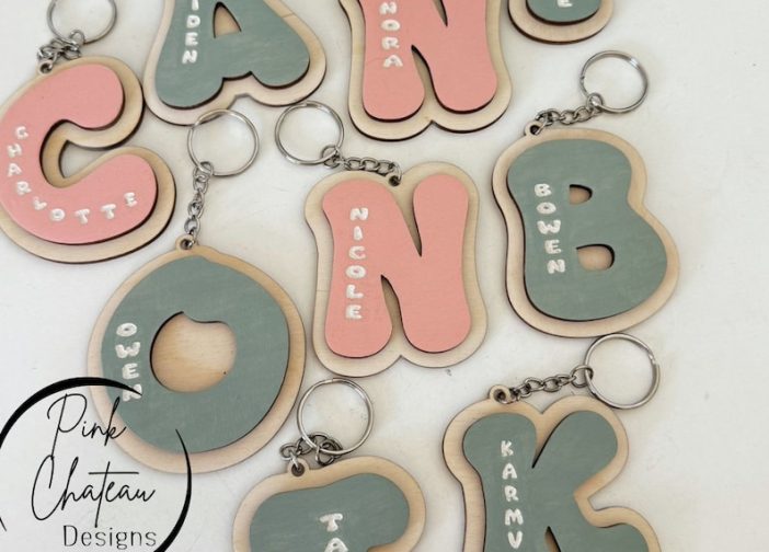 Mochila retro con conjunto de alfabeto