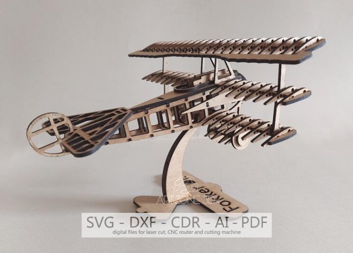 Modelo de rompecabezas 3D del fokker Dr.1