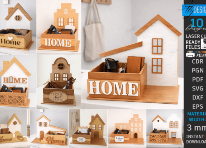 Organizador con forma de casa