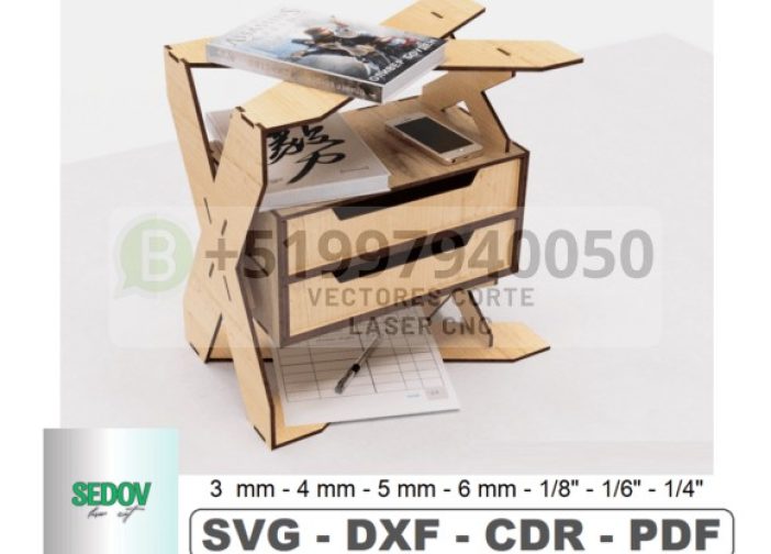 Organizador de escritorio con estante