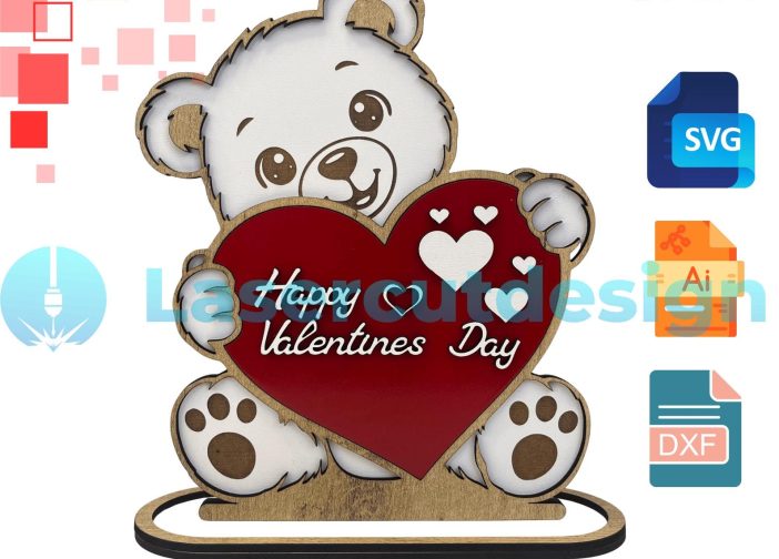 Oso de san valentin 3mm