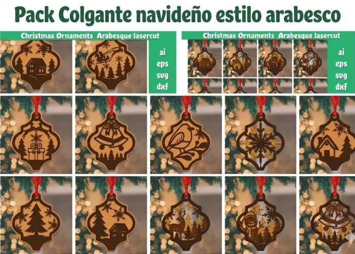 Pack Colgante navideño estilo arabesco