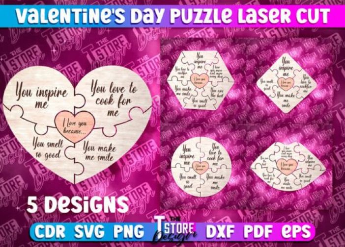 Pack Rompecabezas de San Valentín modelo 1