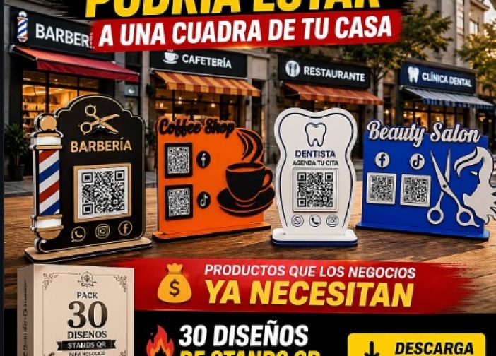 Pack de 30 diseños de stands QR