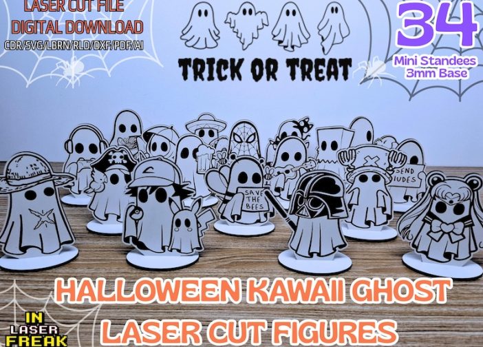 Pack de 34 fantasmas Halloween kawaii