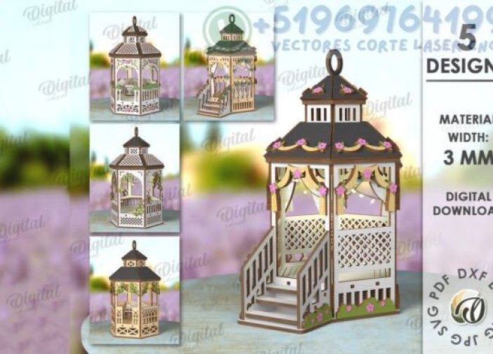 Pack de 5 Gazebos Decorativos