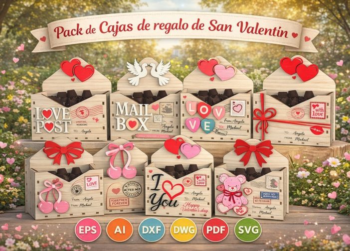 Pack de Caja de regalo de San Valentín