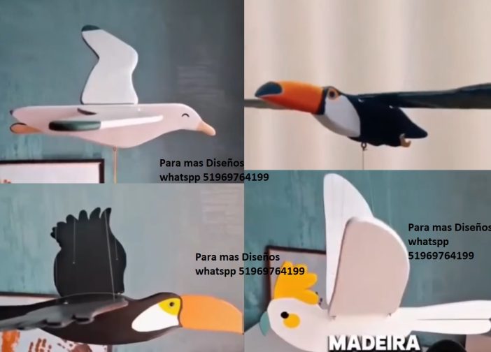 Pack de aves decorativas + 50 moldes de carritos11111