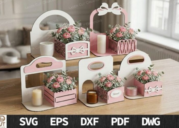 Pack de cesta dpara flores con velas