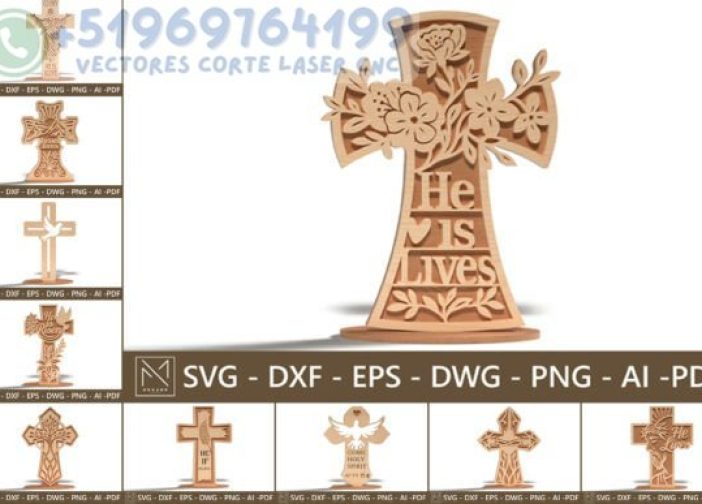 Pack de cruces con pedestal