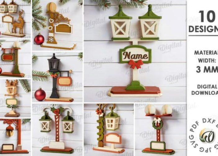 Pack de lamparas navideñas con nombres