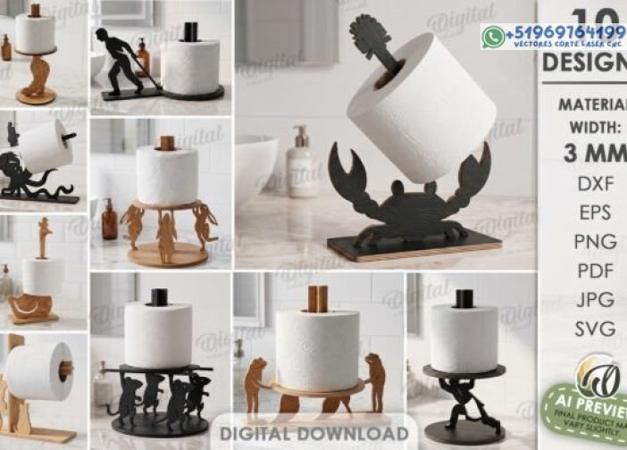 Pack de soportes para portarrollos de Papel Higiénico