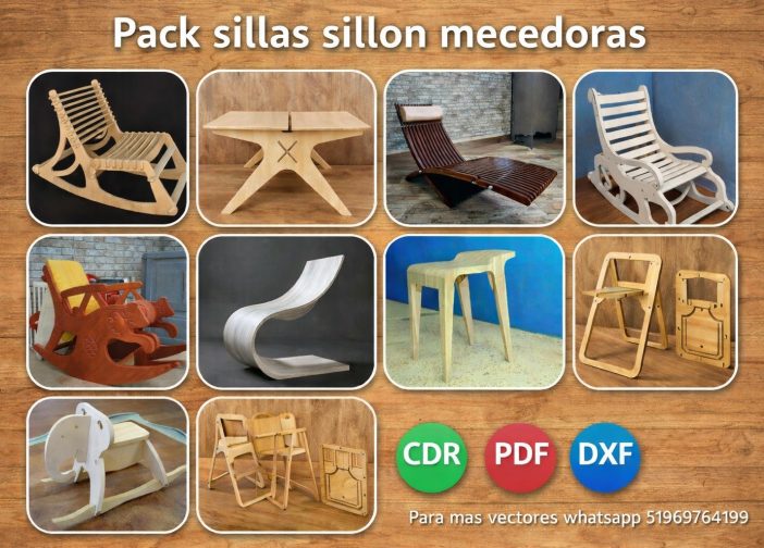 Pack sillas sillon mecedoras