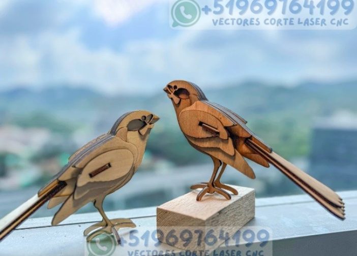 Pajaro Gorrion puzzle 3d