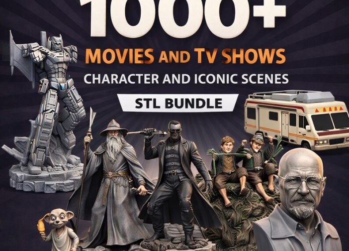 Paquete STL con mas de 1000 personas de peliculas y televisión