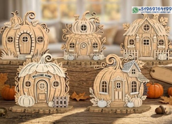 Paquete SVG de Pumpkin House Village