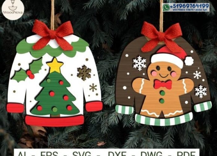 Paquete SVG de adornos navideños