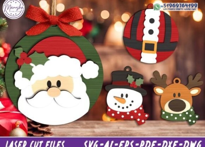 Paquete SVG de adornos navideños