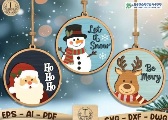 Paquete SVG de adornos navideños
