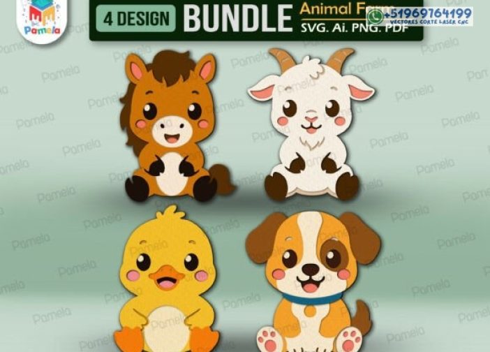 Paquete SVG de animales de granja