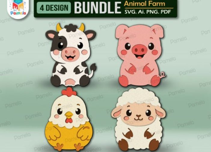 Paquete SVG de animales de granja