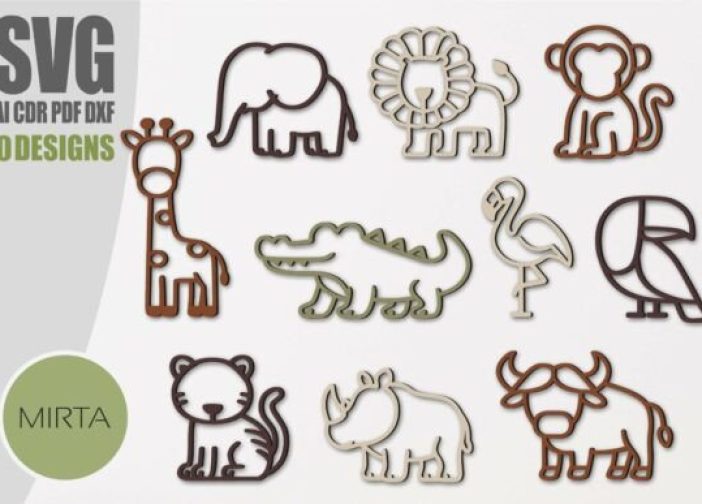 Paquete SVG de animales de safari