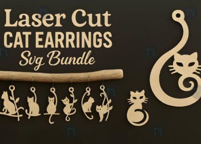 Paquete SVG de aretes de gato