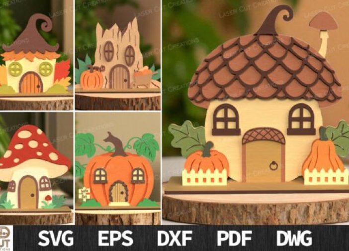 Paquete SVG de casa de hadas de otoño