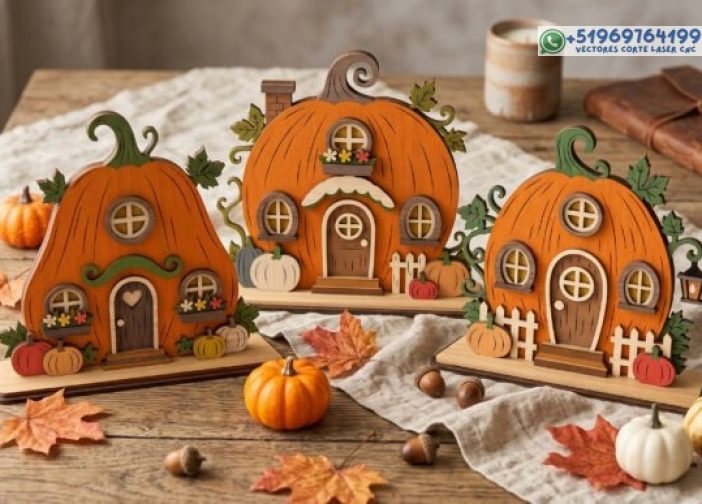 Paquete SVG de decoración de la casa de calabaza