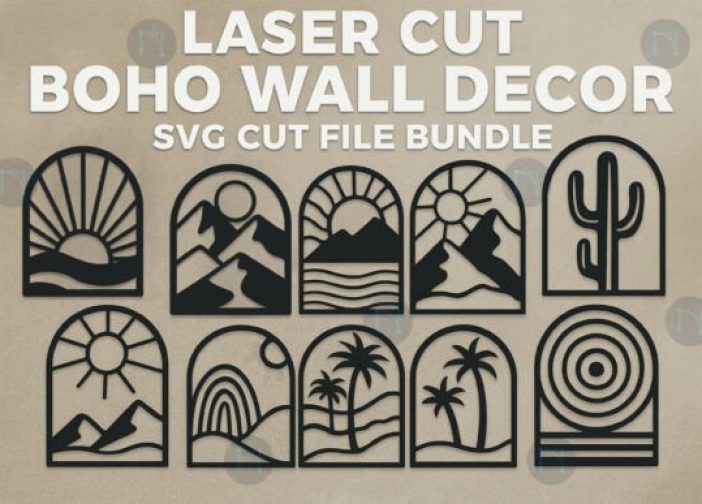 Paquete SVG de decoración de pared bohemia
