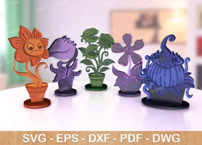 Paquete SVG de flores de monstruo de Halloween