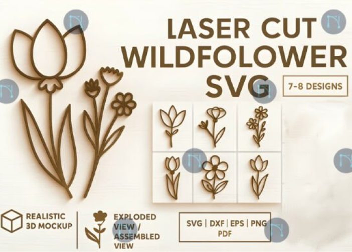 Paquete SVG de flores silvestres