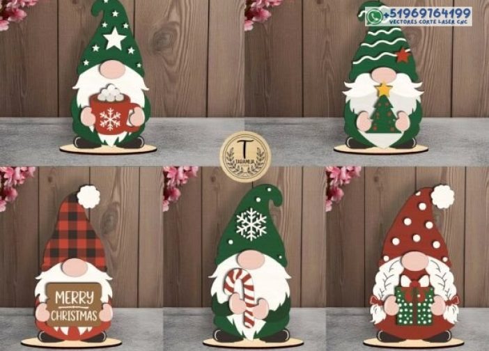 Paquete SVG de gnomo de Navidad