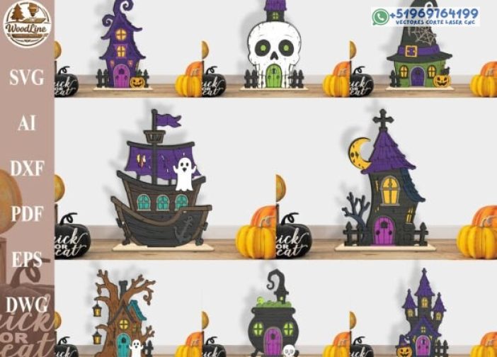 Paquete SVG de la casa encantada de Halloween