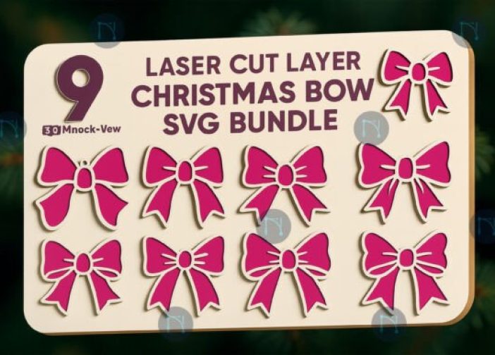 Paquete SVG de lazo navideño