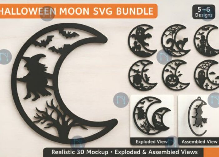 Paquete SVG de luna de Halloween