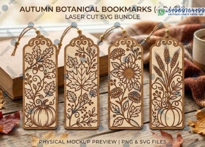 Paquete SVG de marcadores botánicos de otoño