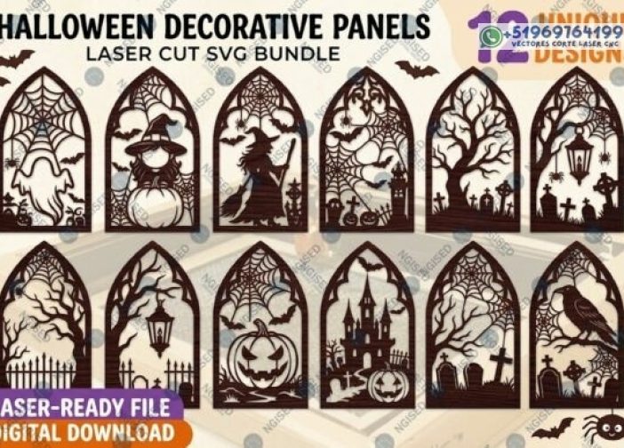 Paquete SVG de paneles decorativos de Halloween