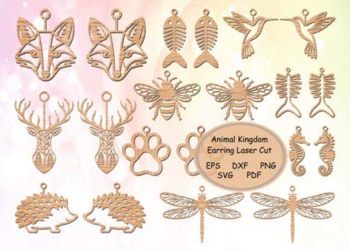 Paquete SVG de pendientes de animales