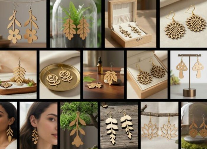 Paquete SVG de pendientes florales