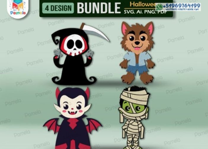 Paquete SVG de personajes de Halloween