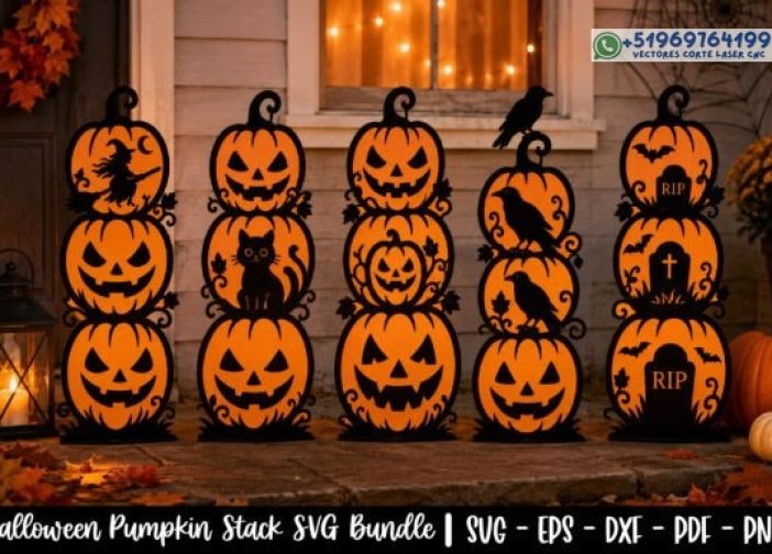 Paquete SVG de pila de calabaza de Halloween