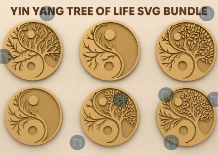 Paquete SVG del Árbol de la Vida Yin Yang