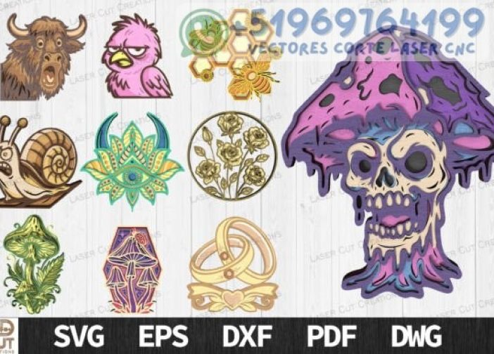 Paquete SVG divertido y gótico en capas