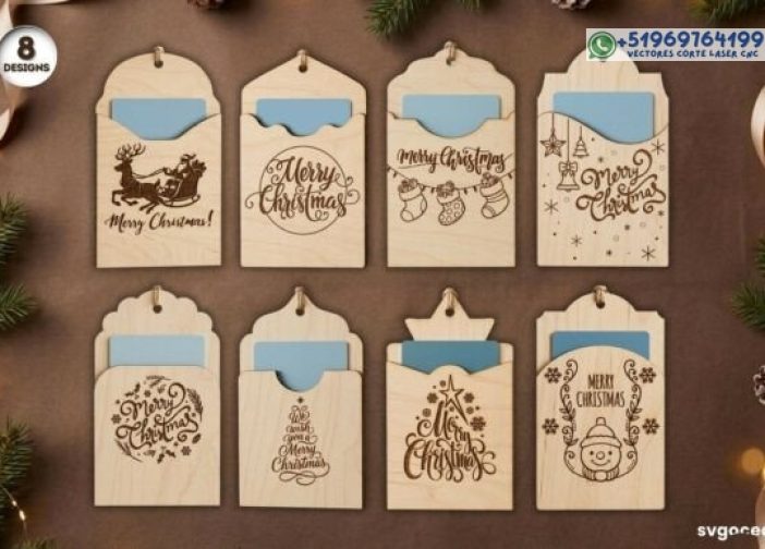 Paquete SVG para titulares de tarjetas de regalo de Navidad