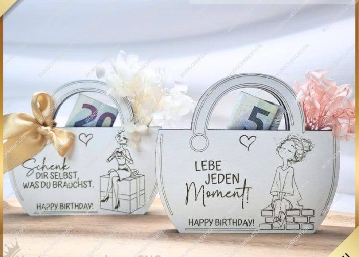 Paquete bolsas para tarjetas de regalo minimalista para mujeres