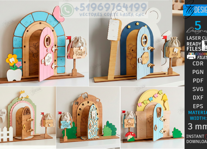 Paquete cortado con láser para puertas de hada de los dientes CNC