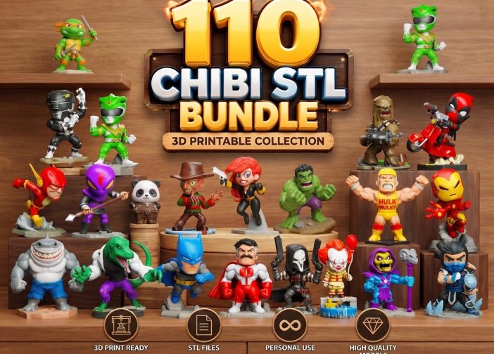Paquete de 110 figuras chibi stl